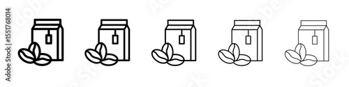 Coffee beans icon simple illustration logo art