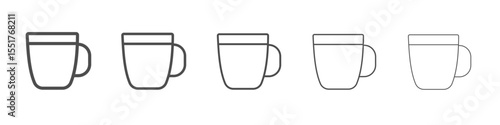 Coffee mug icon simple illustration logo art