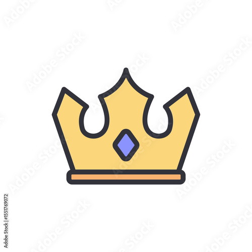 Golden Crown Symbolizing Royalty And Power Isolated On Transparent