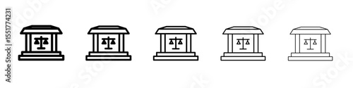 Court judgement icon simple illustration logo art