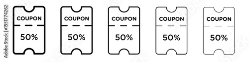 Coupon icon simple illustration logo art