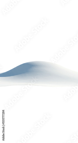 Isolated Snow Pile on Transparent Background a White Winter Hill