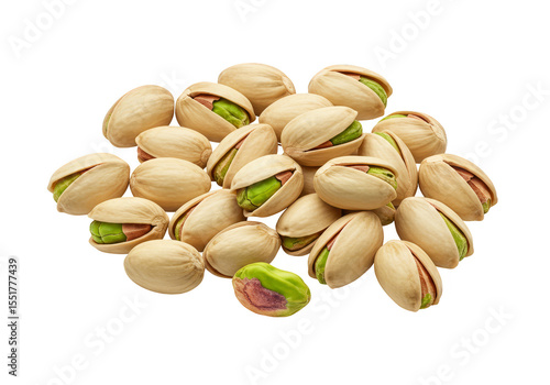 Wallpaper Mural Isolated Pile of Shelled Pistachio Nuts Close Up on Transparent Torontodigital.ca