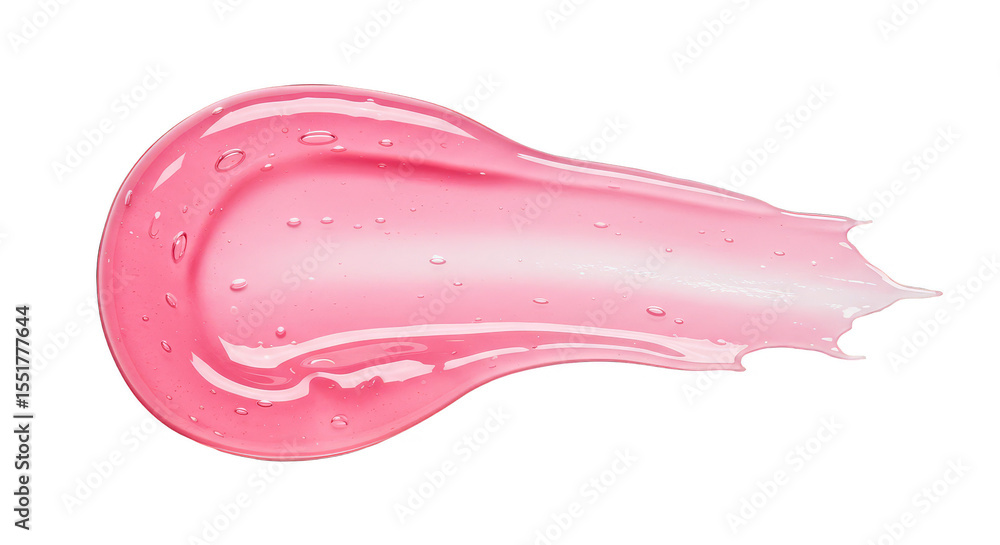 Isolated Pink Gloss Smear Stroke Transparent Beauty Liquid Cosmetic Isolated Pink Gloss Smear Stroke Transparent Beauty Liquid Cosmetic