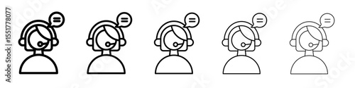 Customer care icon simple illustration logo art