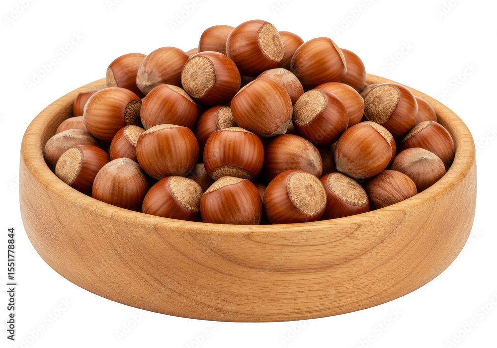 Isolated PNG Hazelnut Pile in Wooden Bowl Full of Natural Nuts Isolated PNG Hazelnut Pile in Wooden Bowl Full of Natural Nuts