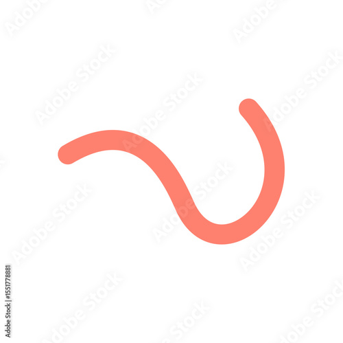 Cartoon hookworms parasite 