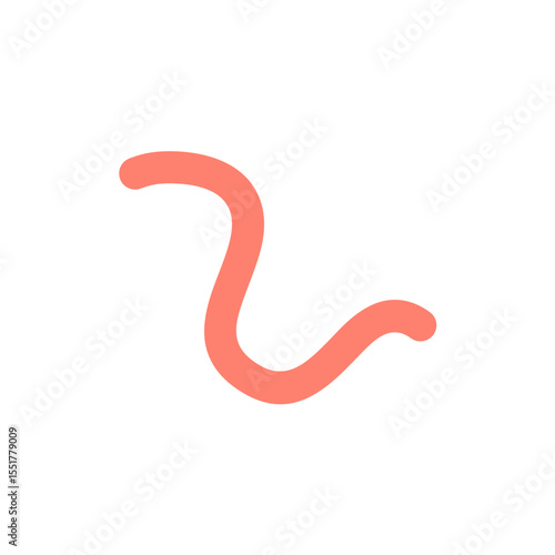 Cartoon hookworms parasite 