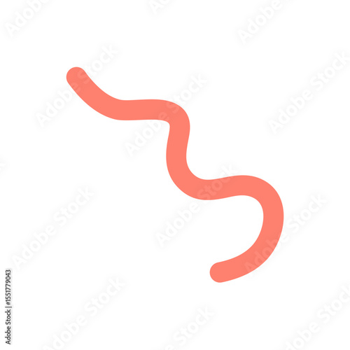 Cartoon hookworms parasite 