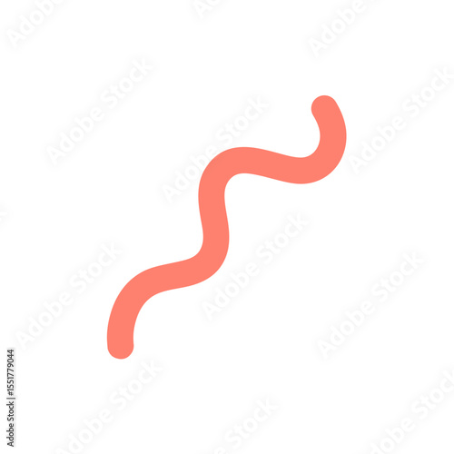 Cartoon hookworms parasite 