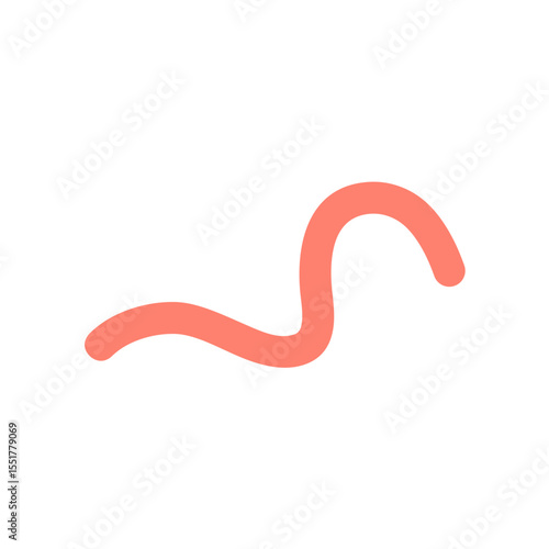Cartoon hookworms parasite 