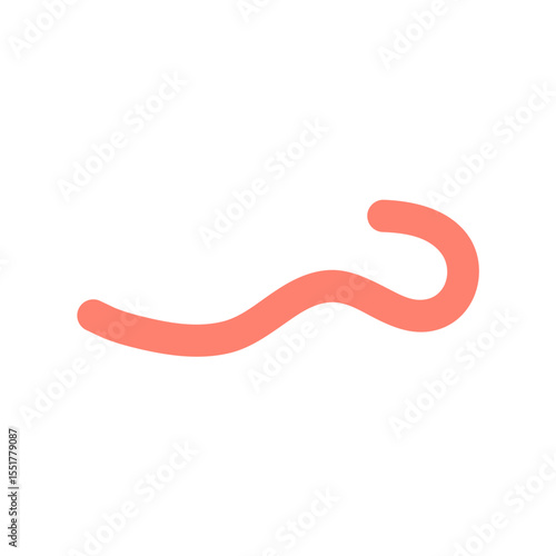 Cartoon hookworms parasite 