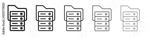 Data storage icon simple illustration logo art