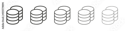 Database icon simple illustration logo art