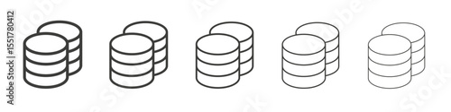 Database icon simple illustration logo art