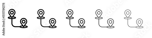 Destination distancing icon simple illustration logo art