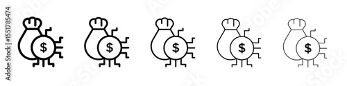 Digital Currency icon simple illustration logo art