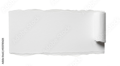 Wallpaper Mural Isolated Torn Paper Texture White Scrap Design on Transparent BG Torontodigital.ca