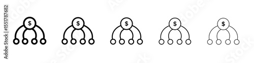 Diversified investment icon simple illustration logo art