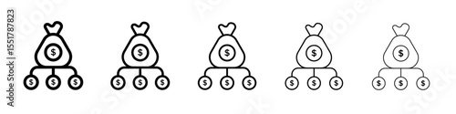 Dividend icon simple illustration logo art