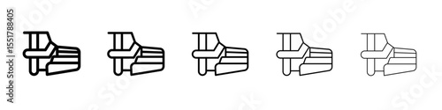 Dog muzzle icon simple illustration logo art