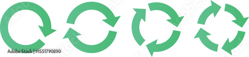 イラスト素材：サイクル図　サイクル矢印　set of recycling icons. 	recyclable icon set.