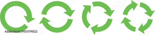 イラスト素材：サイクル図　サイクル矢印　set of recycling icons. 	recyclable icon set.