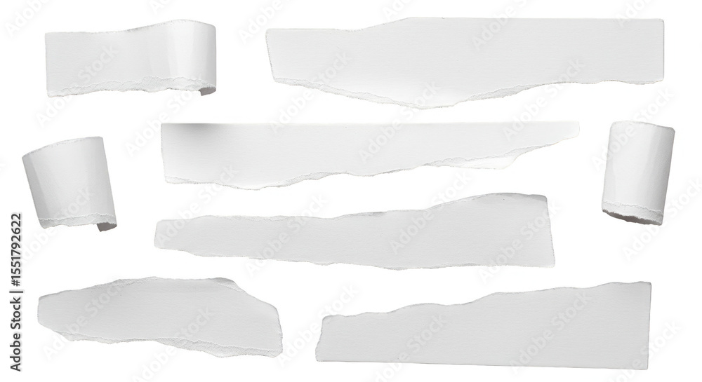 Isolated White Paper Scrap Texture Element Cut Design Isolated White Paper Scrap Texture Element Cut Design