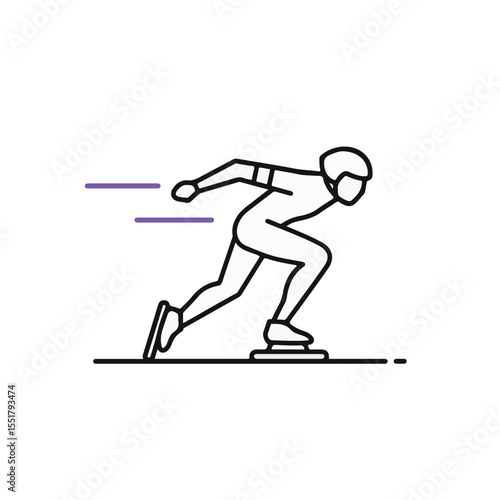 Ice skater in motion.