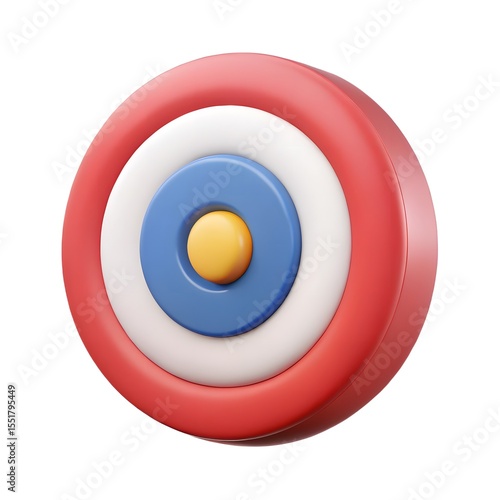 Colorful target icon isolated on white background