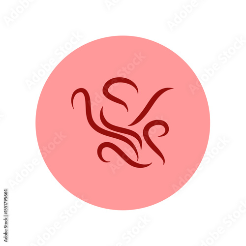 Pinworm parasite vector icon