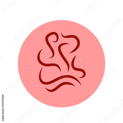 Pinworm parasite vector icon