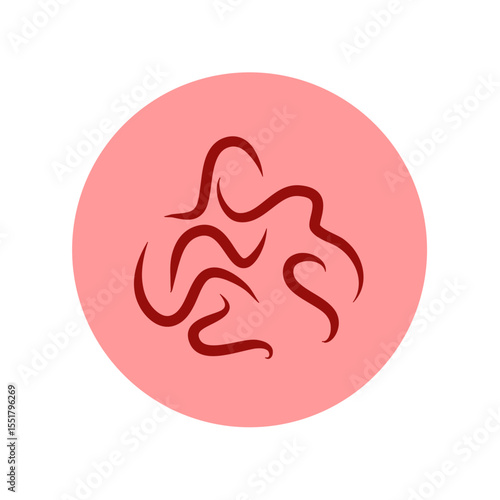 Pinworm parasite vector icon