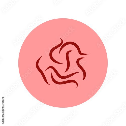 Pinworm parasite vector icon