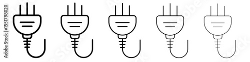 Electrical plug icon simple illustration logo art
