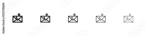 Email phishing icon simple illustration logo art