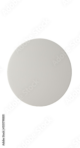 Isolated White Circle Shape Minimalist Background Simple Round Geometric