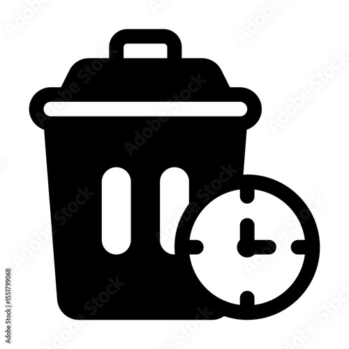 Wasting Time Glyph Icon. Single icon, glyph vector icon