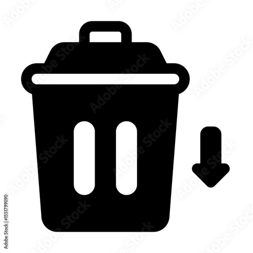 Waste Reduction Glyph Icon. Single icon, glyph vector icon	