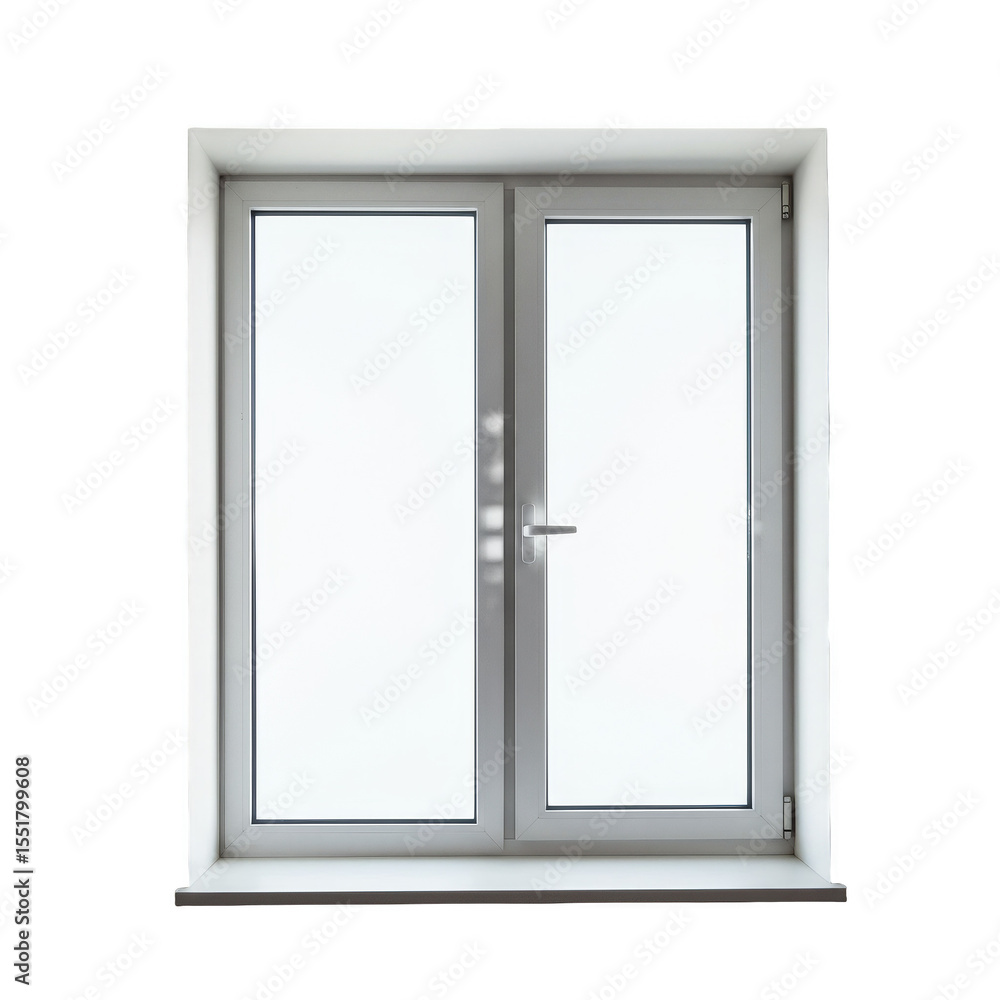 Isolated White Window Frame with Transparent Background Home Interior Isolated White Window Frame with Transparent Background Home Interior