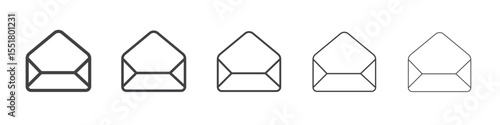 Envelope icon simple illustration logo art