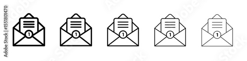 Konstfotografi Envelope open icon simple illustration logo art