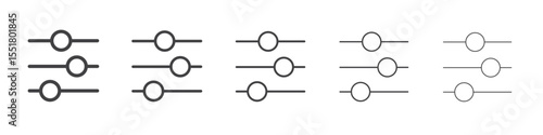 Tableau sur toile Equalizer control icon simple illustration logo art