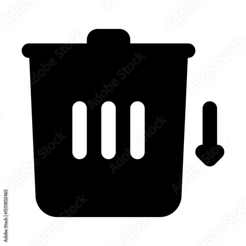 Waste Reduction Simple Glyph Icon. Single icon, glyph vector icon