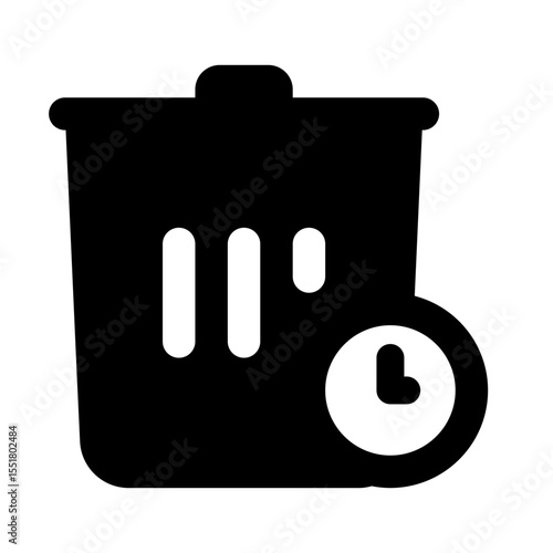 Wasting Time Simple Glyph Icon. Single icon, glyph vector icon