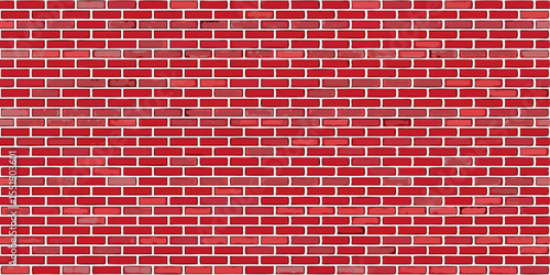 Solid red brick wall with symmetrical layout, adding a grounded, timeless look.