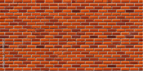 Classic red brick surface showing weathered details, perfect for architecture or construction themes.