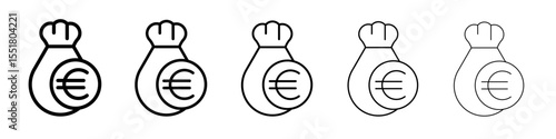 EURO icon simple illustration logo art