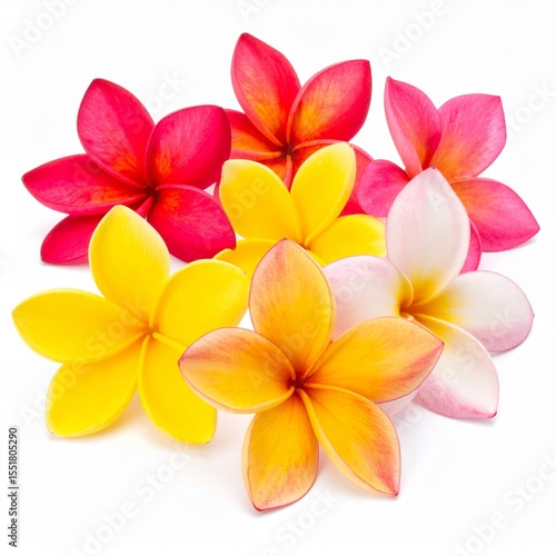 Vibrant Plumeria Flowers Cluster Tropical Bloom Spa Wellness.