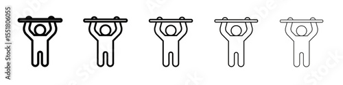 exercise hang bar icon simple illustration logo art